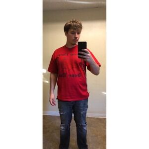 VTG Been There Done That USA Map Graphic T-Shirt Red Mens Large NWOT